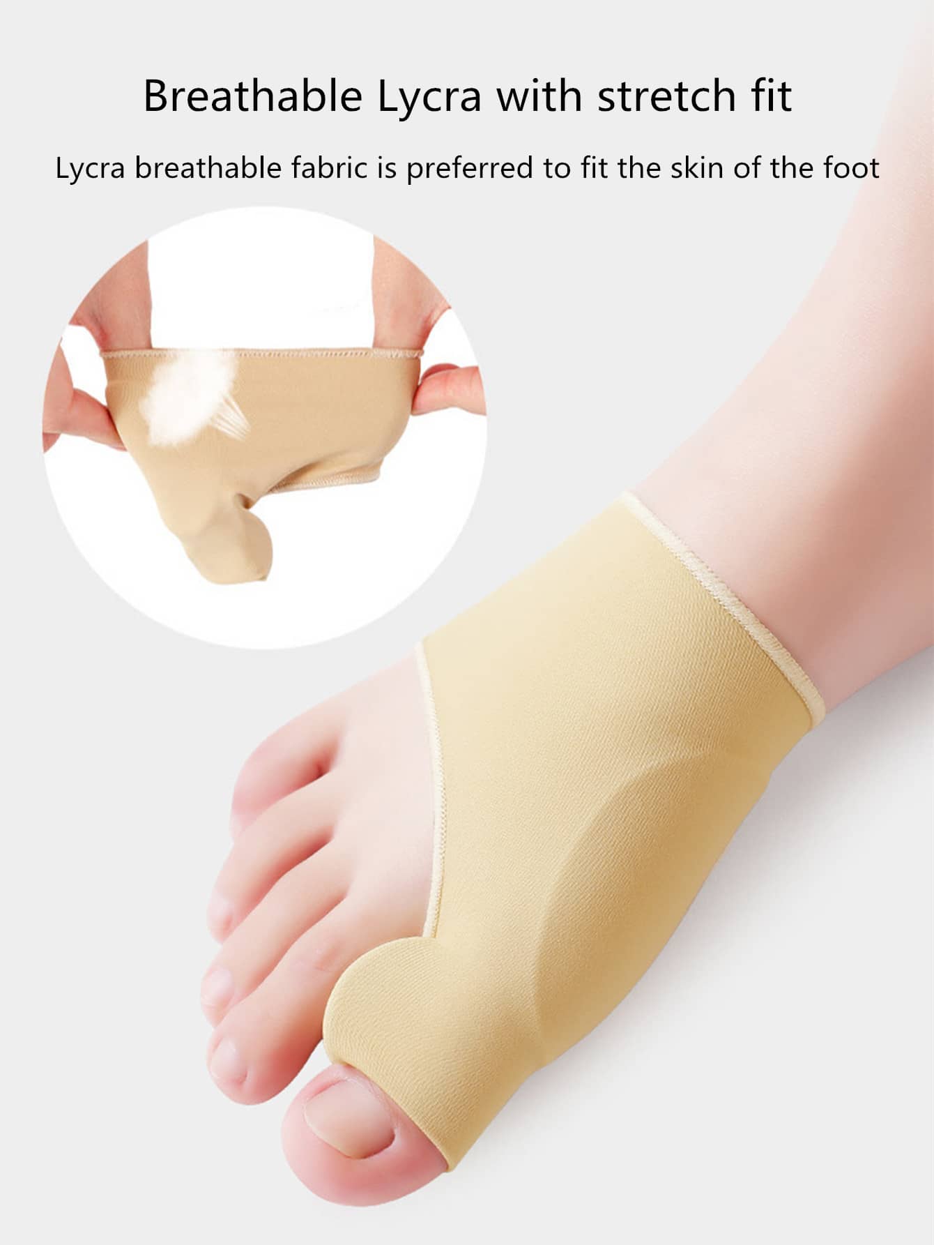 1pair Silicone Toe Separators With Big Toe Protector, Unisex