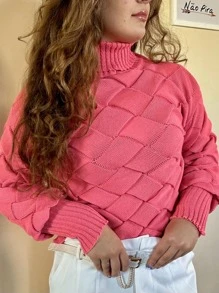 Women Knit Tops - Màu Hồng  Dưa hấu - Xem 1