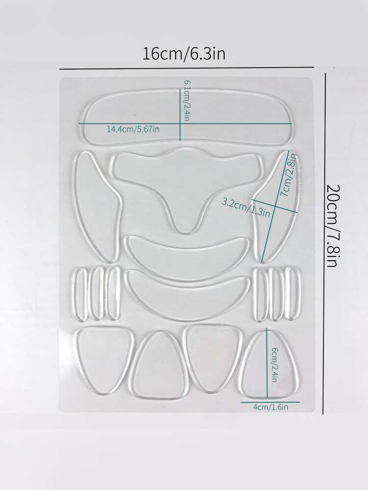 16入組矽膠額頭抗皺貼片,臉部、頸部、下巴和胸部適用 - 無色 - 查看 2