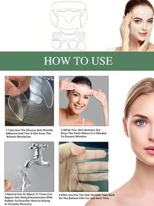 16入組矽膠額頭抗皺貼片,臉部、頸部、下巴和胸部適用 - 無色 - 查看 3