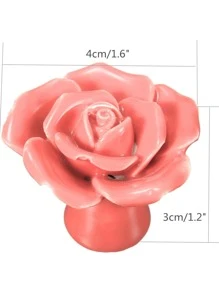 1 gói Gốm Hoa Vintage Hoa Hồng Tủ Quần Áo Tủ Bếp Deawer Núm Tay Cầm Trang Trí Kéo Ốc Vít (Hồng Đỏ trắng Tím Vàng) - Màu Hoa hồng đỏ - Xem 7