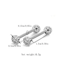 Đúng mốt Thép không gỉ Xỏ lưỡi / Nhẫn lưỡi Đối với phụ nữ - trắng - Xem 2