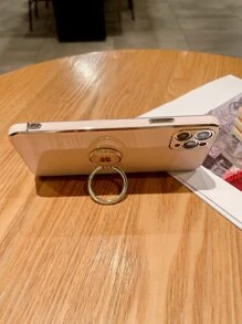 Funda para móvil enchapado con soporte de aro - Morado - Ver 1