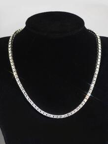1pc Men's Rhinestone Alloy Necklace Pendant With Full Set Diamonds