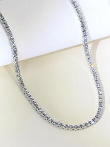 1pc Men's Rhinestone Alloy Necklace Pendant With Full Set Diamonds