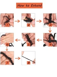 1-6Packs Soft Locs Crochet Hair, Pre Looped Faux Locs Crochet Braids, Goddess Locs Dreadlocs Synthetic Hair For (Natural Black) - Black - View 9