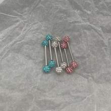 Đúng mốt Thép không gỉ Xỏ lưỡi / Nhẫn lưỡi Đối với phụ nữ - trắng - Xem 3