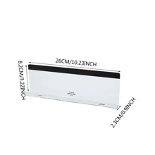 1 Pc Transparent Acrylic Self-Adhesive Memo Board, Minimalist Multi-Purpose Office Desk Side Storage Rack,School Supplies,Back To School