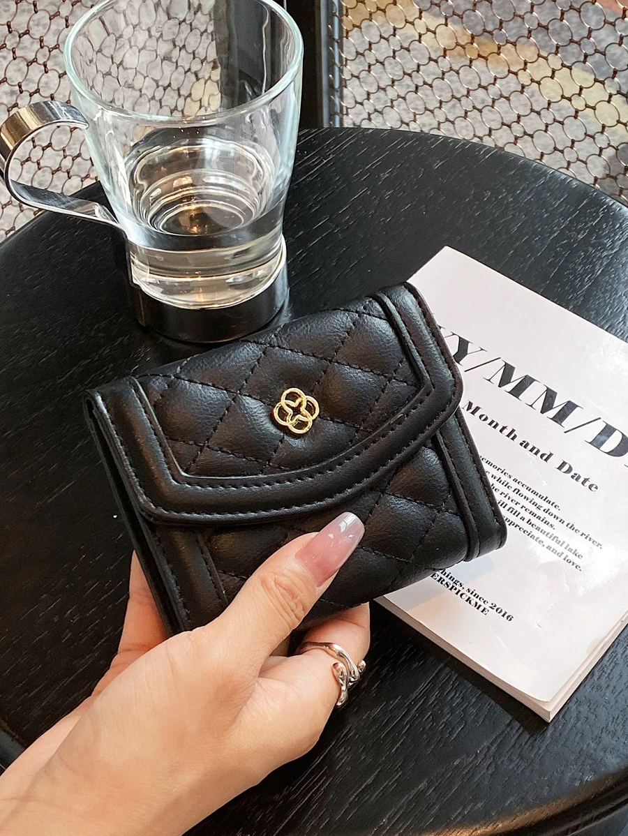 1pc Portable Pu Leather Clutch Short Wallet With Snap Closure Portable Cash White-Collar Workers For Female College Work Business Commute Office For Anniversary For Couple For Birthday Gift On Valentine Day Gift Gift For Women Wallet Purse Wallet Small Wallet