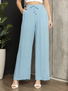 Women Pants - Màu xanh nhạt - Xem 3