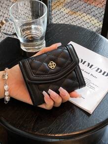 1pc Portable Pu Leather Clutch Short Wallet With Snap Closure Portable Cash White-Collar Workers For Female College Work Business Commute Office For Anniversary For Couple For Birthday Gift On Valentine Day Gift Gift For Women Wallet Purse Wallet Small Wallet