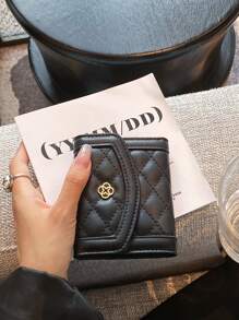 1pc Portable Pu Leather Clutch Short Wallet With Snap Closure Portable Cash White-Collar Workers For Female College Work Business Commute Office For Anniversary For Couple For Birthday Gift On Valentine Day Gift Gift For Women Wallet Purse Wallet Small Wallet