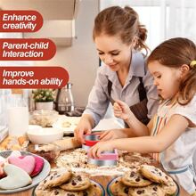 4 Pcs Sandwich Cutter and Sealer Set Decruster Sandwich Maker Lunchbox Bento Box DIY Cookie Cutters Uncrustables Pancake Maker(Multiple colors) - Multiple Colors - View 10