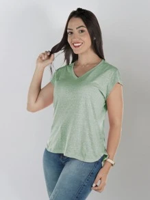 Women T-Shirts - 青檸色 - 查看 2