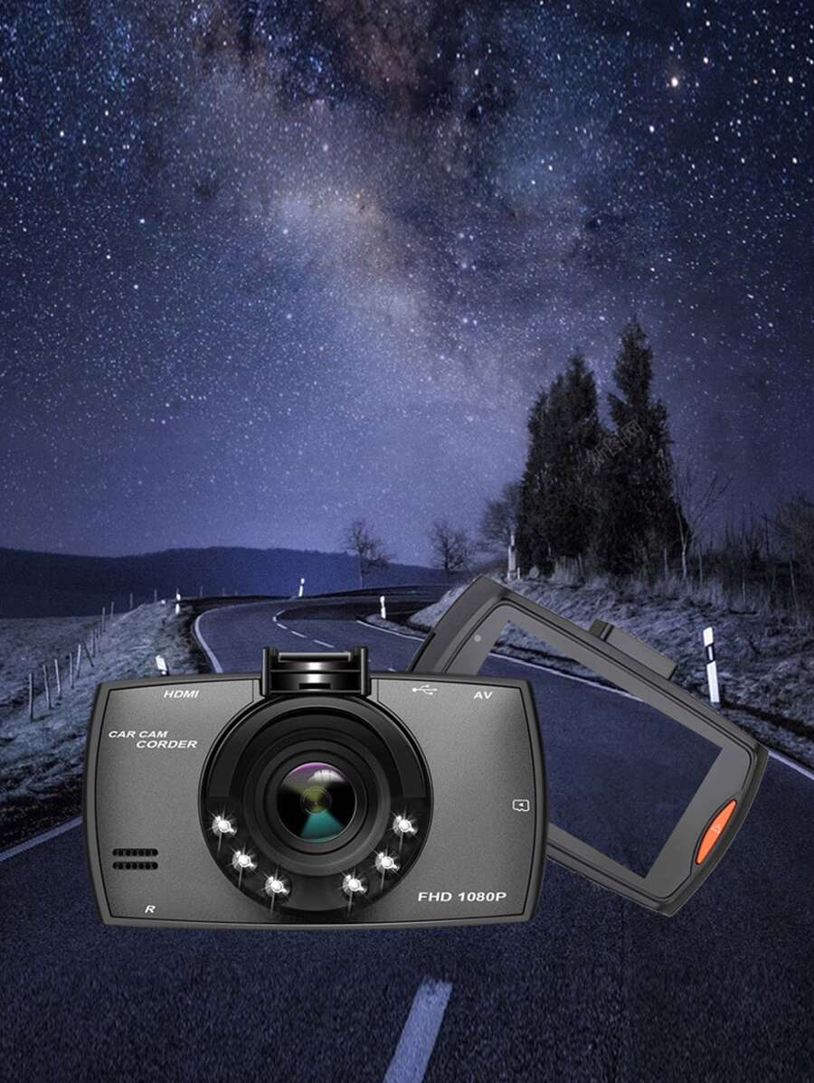 2.2 Inch Full HD Car Night Vision Video Surveillance Recorder - Black - View 1