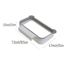 1pc Random Color Kitchen Garbage Bag Holder, Wall Mount Hanging Trash Can Rack For Cabinet Door - Multicolor - View 2