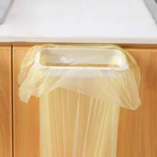1pc Random Color Kitchen Garbage Bag Holder, Wall Mount Hanging Trash Can Rack For Cabinet Door - Multicolor - View 4