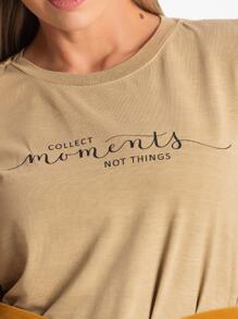 Women T-Shirts - Màu nâu  Mocha - Xem 2
