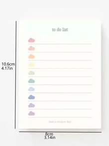 1pc/1book 50pcs/2books/3books/5books/10books Cloud Print Memo Pad