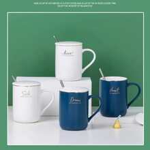 Blue Style B Mug With Lid And Spoon - Blue - View 8