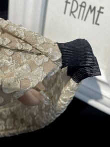 女性大蝴蝶結蕾絲花裝飾寬髮箍適用於裝飾用品