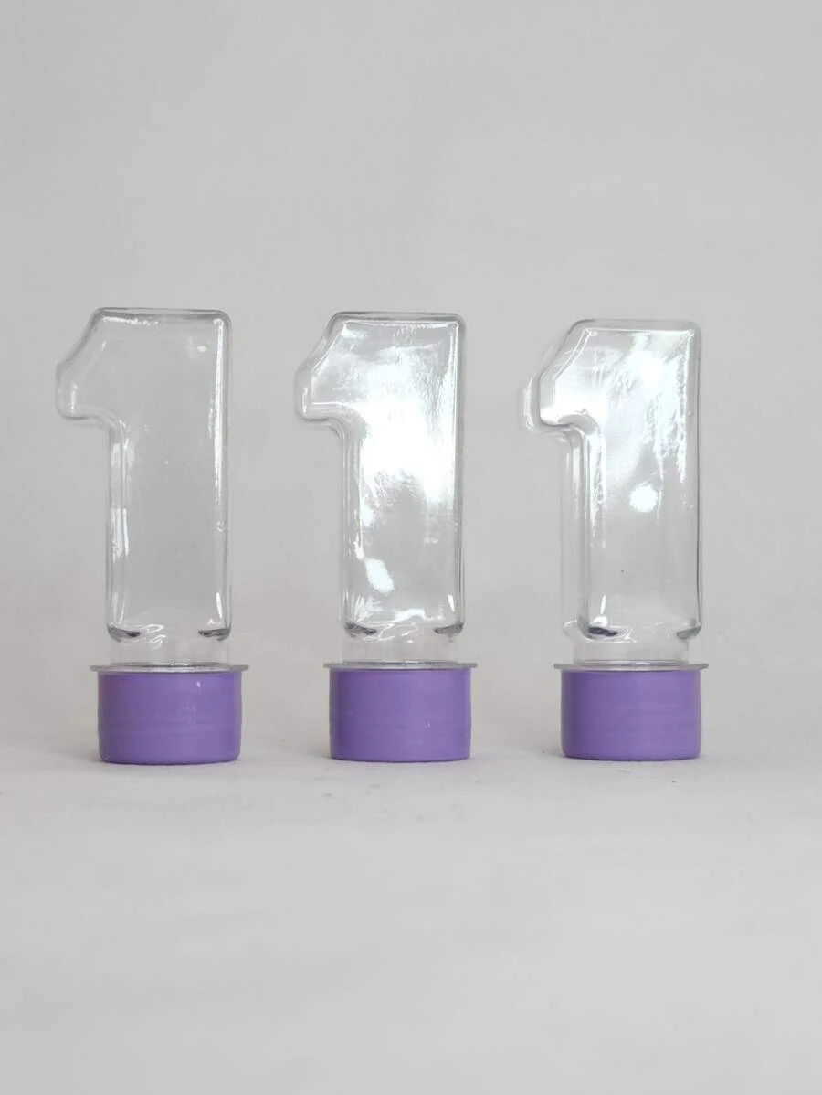 Tubete Número 1 c/ Tampa Plástica - 1 ano - 30 unidades - Lilas - Visão 1