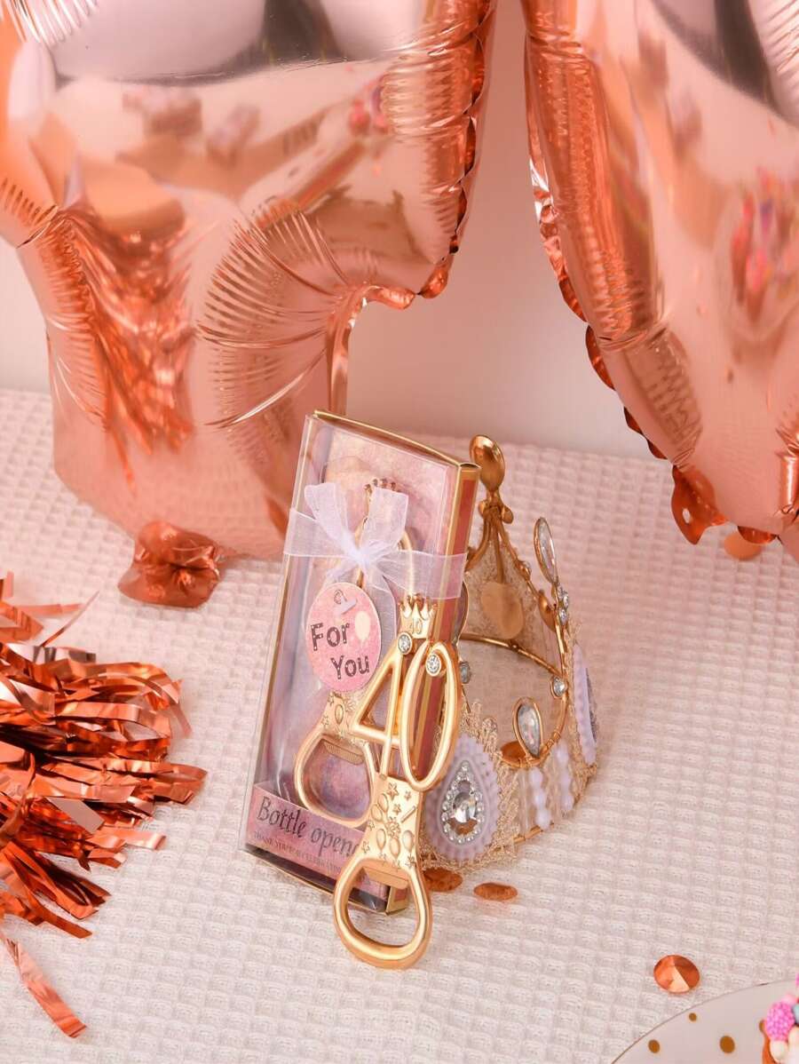 Tiệc sinh nhật Qủa tặng Vàng hồng Theo chủ đề Số 40 Cái mở nắp chai - Vàng - Xem 1