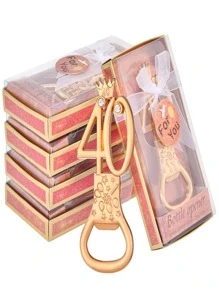 Tiệc sinh nhật Qủa tặng Vàng hồng Theo chủ đề Số 40 Cái mở nắp chai - Vàng - Xem 4