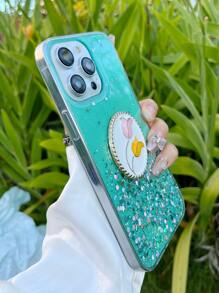 Flower Pattern Phone Case - Green - View 3