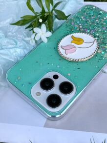 Flower Pattern Phone Case - Green - View 2