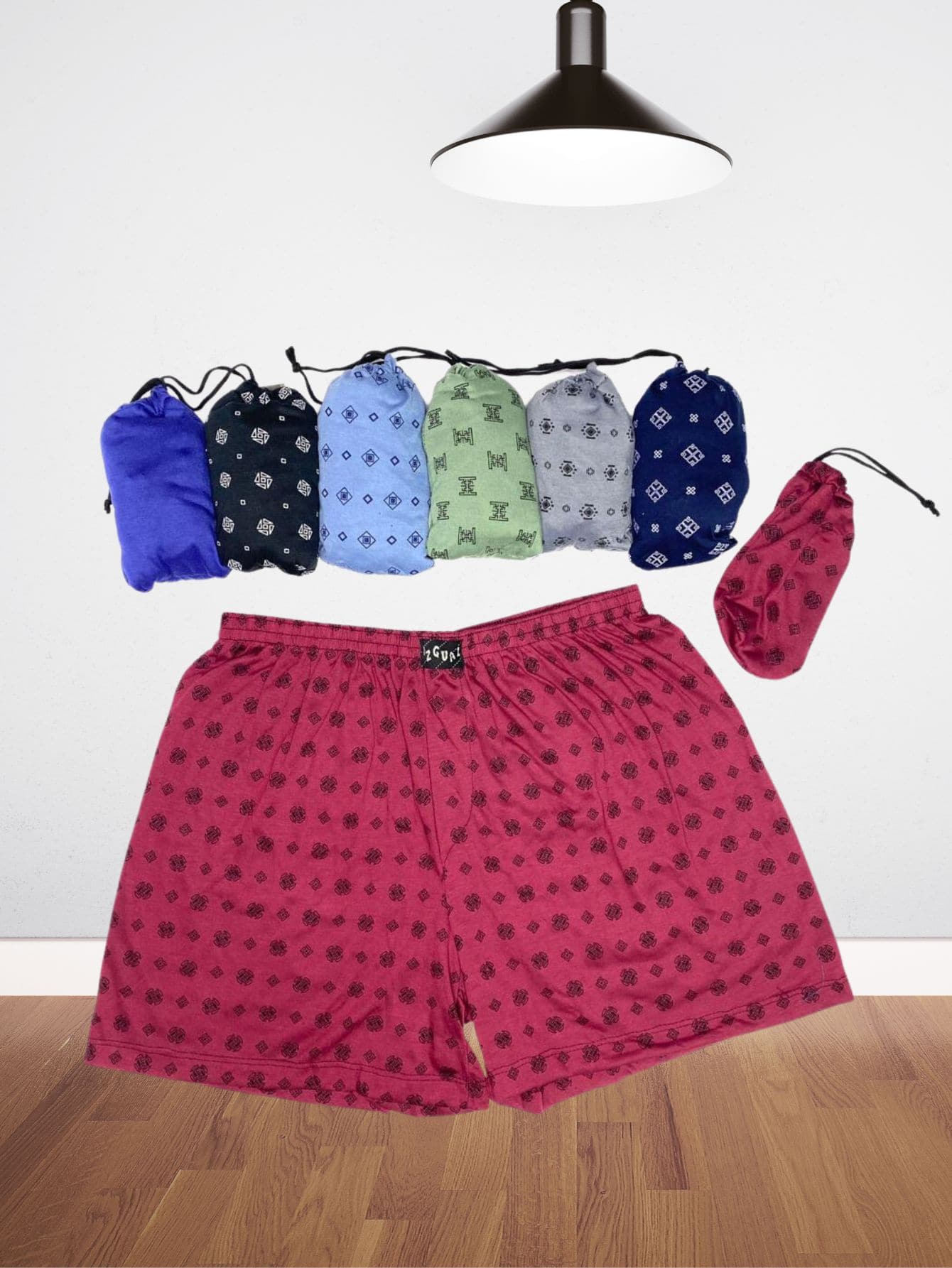 Kit 3 Samba Canção De Malha Algodão Shorts Pijama - Multicolorido - Visão 1