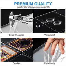 540 Pockets Baseball Card Sleeves Trading Card Pages, 30 Pages 9 Pocket Double-Sided Pages Trading Card Storage Album Pages 11 Holes Fit 3 Ring Binder Protectors Fit For Sport Cards, Coupon, Business Cards Back To School - Clear - View 11