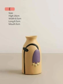 1pc Flower Pattern Vase - 彩色 - 查看 10