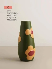 1pc Flower Pattern Vase - 彩色 - 查看 9