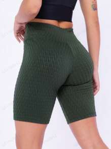 Plus Size Shorts - Army Green - View 1