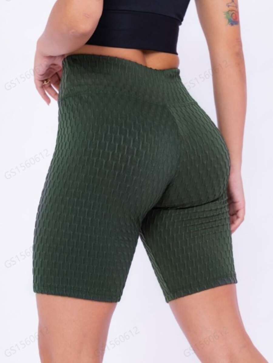 Plus Size Shorts - Army Green - View 1