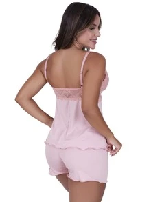 Biografia da Moda Plus Size Nightgowns & Sleepshirts - Màu Hồng baby - Xem 6