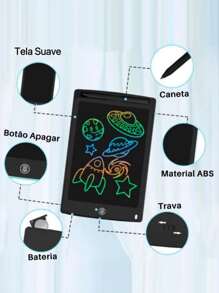 PROMOÇAO!Tablet Lcd 8.5 Polegadas Escrever, Pintar e Desenhar--Cor Aleatório