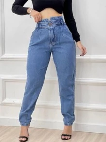 Women Jeans - Medium Wash - View 1