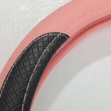 Black & White Braided Pattern Car Steering Wheel Cover - Black and White - View 8