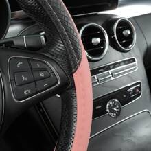 Black & White Braided Pattern Car Steering Wheel Cover - Black and White - View 5