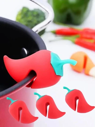 1pc Silicone Pepper Anti-overflow Cover For Pot Lifter, Kitchen Cooking Tool