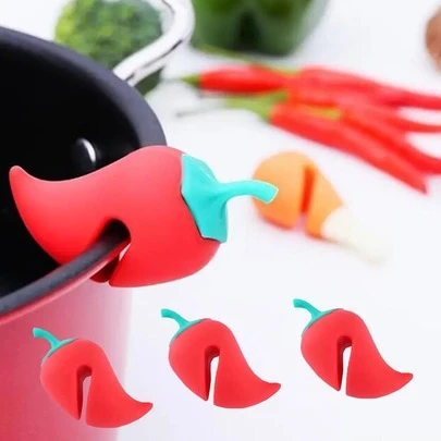 1pc Silicone Pepper Anti-overflow Cover For Pot Lifter, Kitchen Cooking Tool