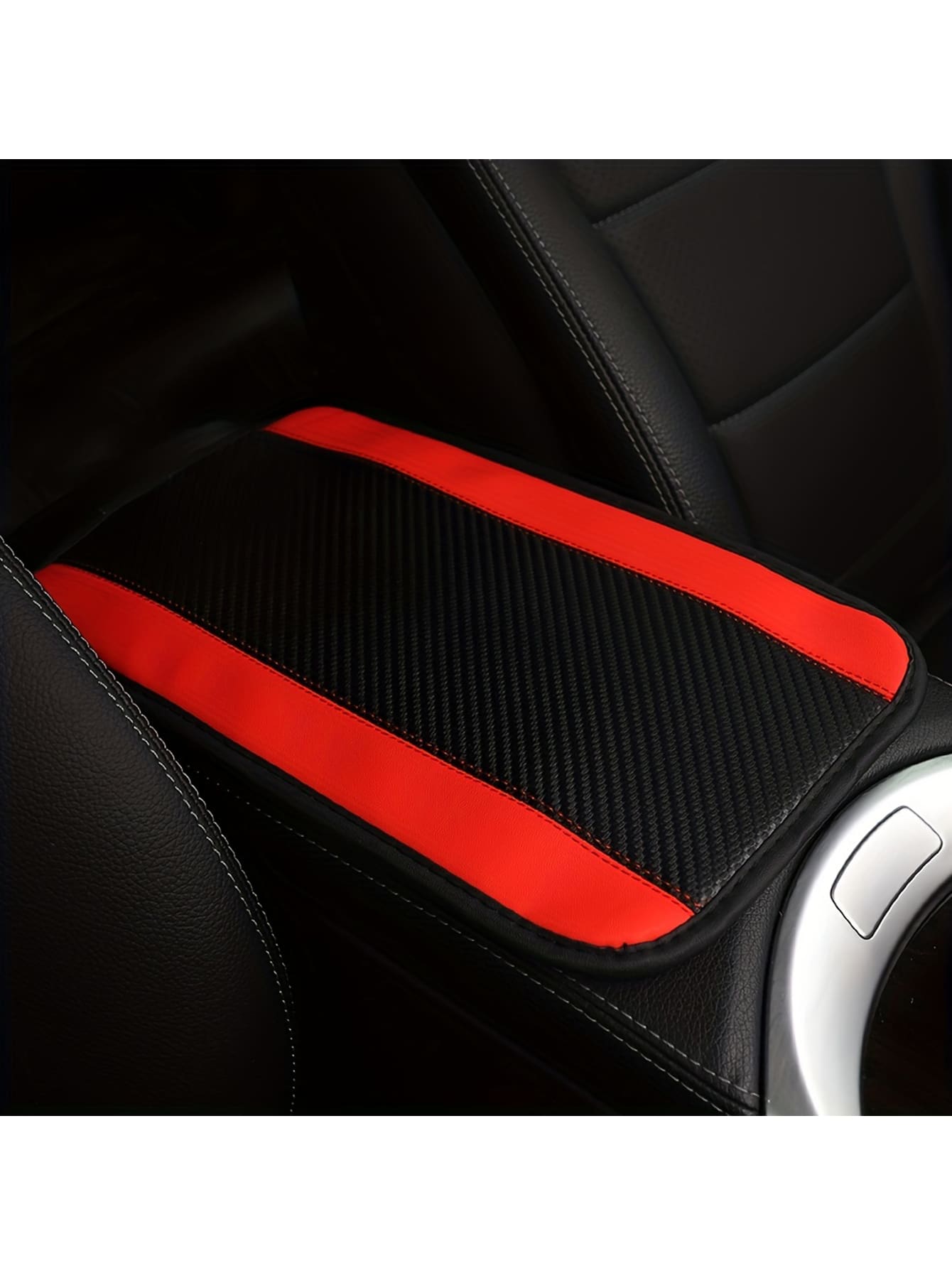 Car Accessories Pu Leather Center Console Armrest Pad Cover - Red - View 1