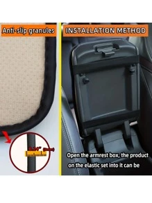 Car Accessories Pu Leather Center Console Armrest Pad Cover - Red - View 5