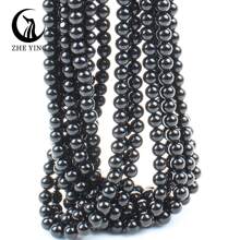 Natural Pedra De Cura Turmalina Negra Miçangas & Contas Soltas 38Cm 1 Fio