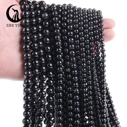 自然治療石黑碧璽珠子&散珠38CM1鋼絞線