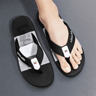 男士夏天防滑時尚輕便夾腳海灘拖鞋戶外休閒拖鞋