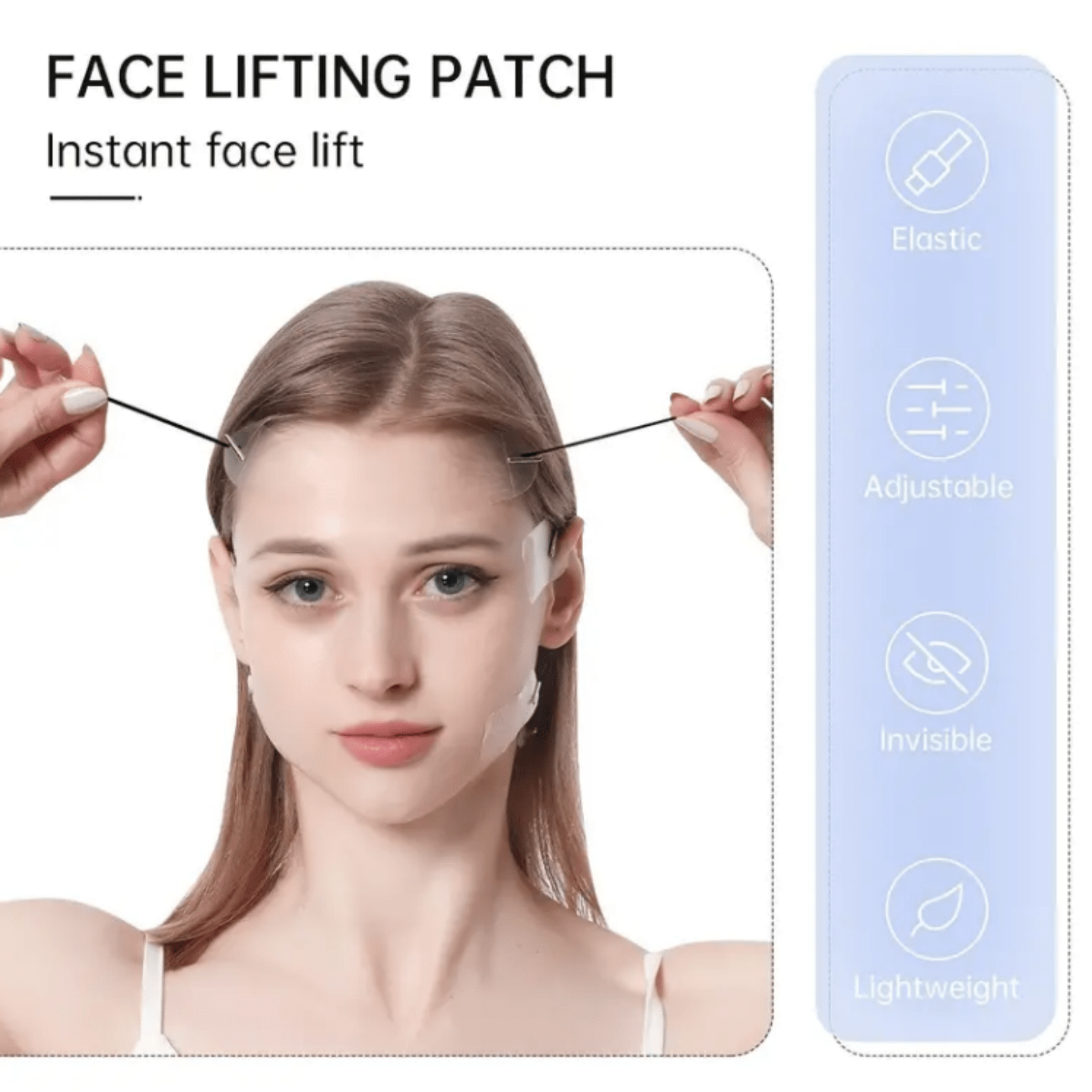 Face Lift Tape, 10 Pieces Face Tape With 4 Lifting Ropes, Face Tape