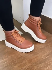 Women Fashion Boots - Camel - View 1